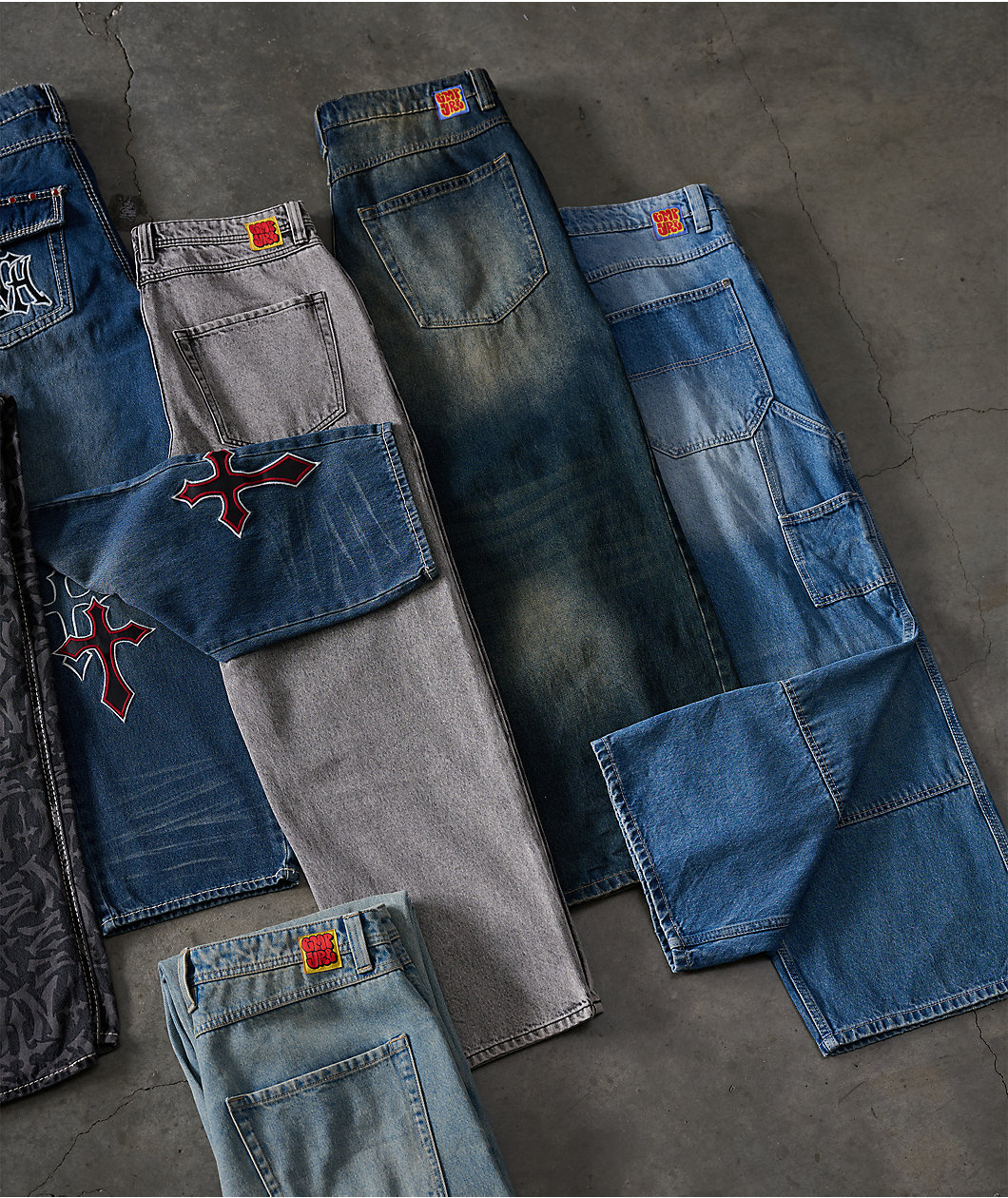 Empyre Skate Work Light Blue Wash Ultra Wide Carpenter Jeans