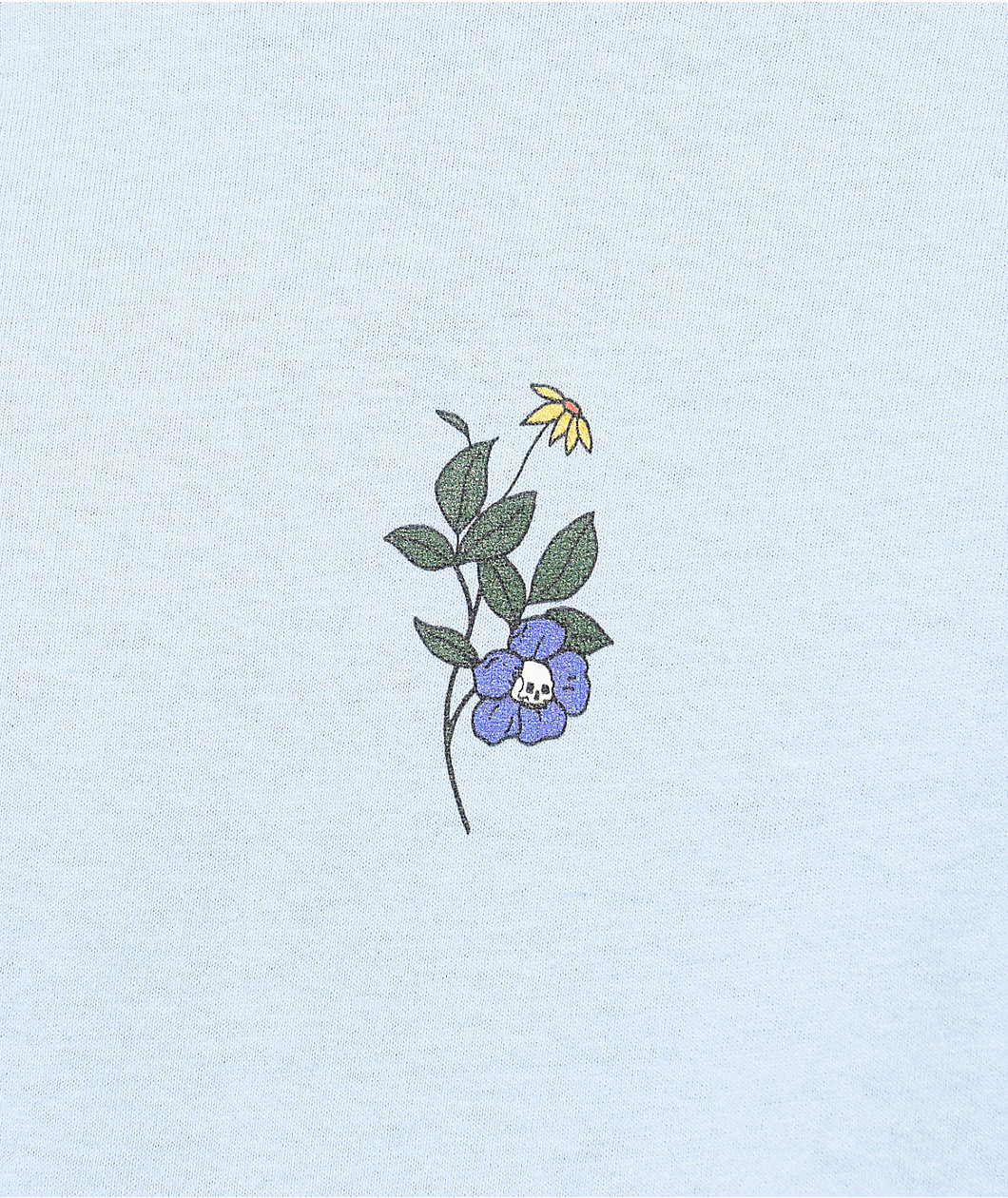 Empyre Skull Floral Baby Blue T-Shirt