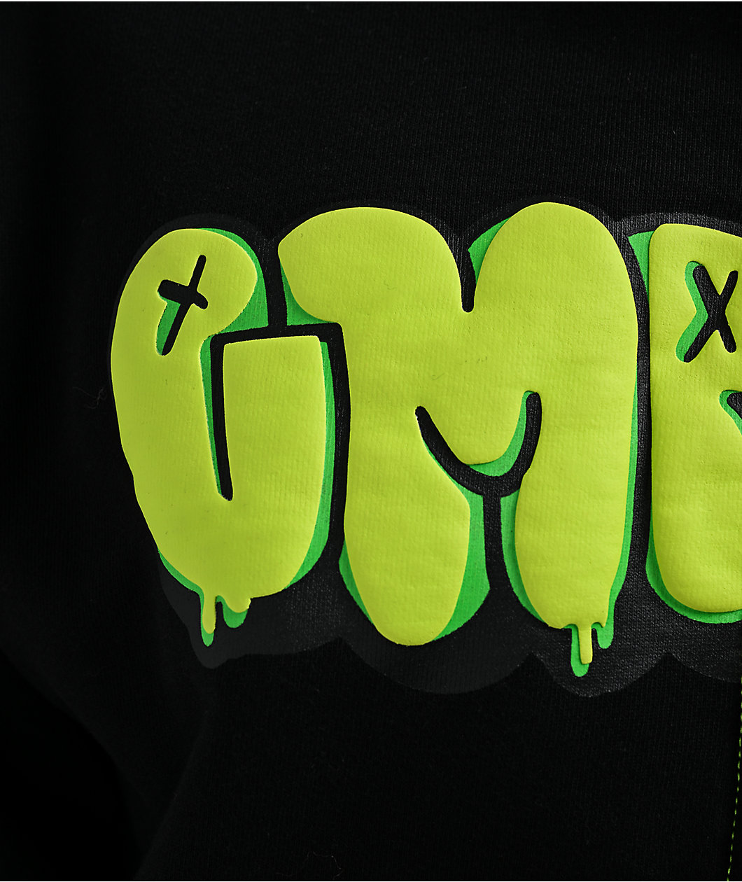 Empyre Slime Black Crop Zip Hoodie