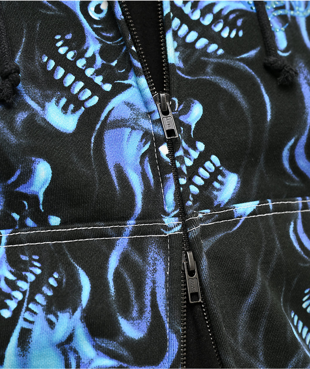Empyre Smokeshow Black Crop Zip Hoodie