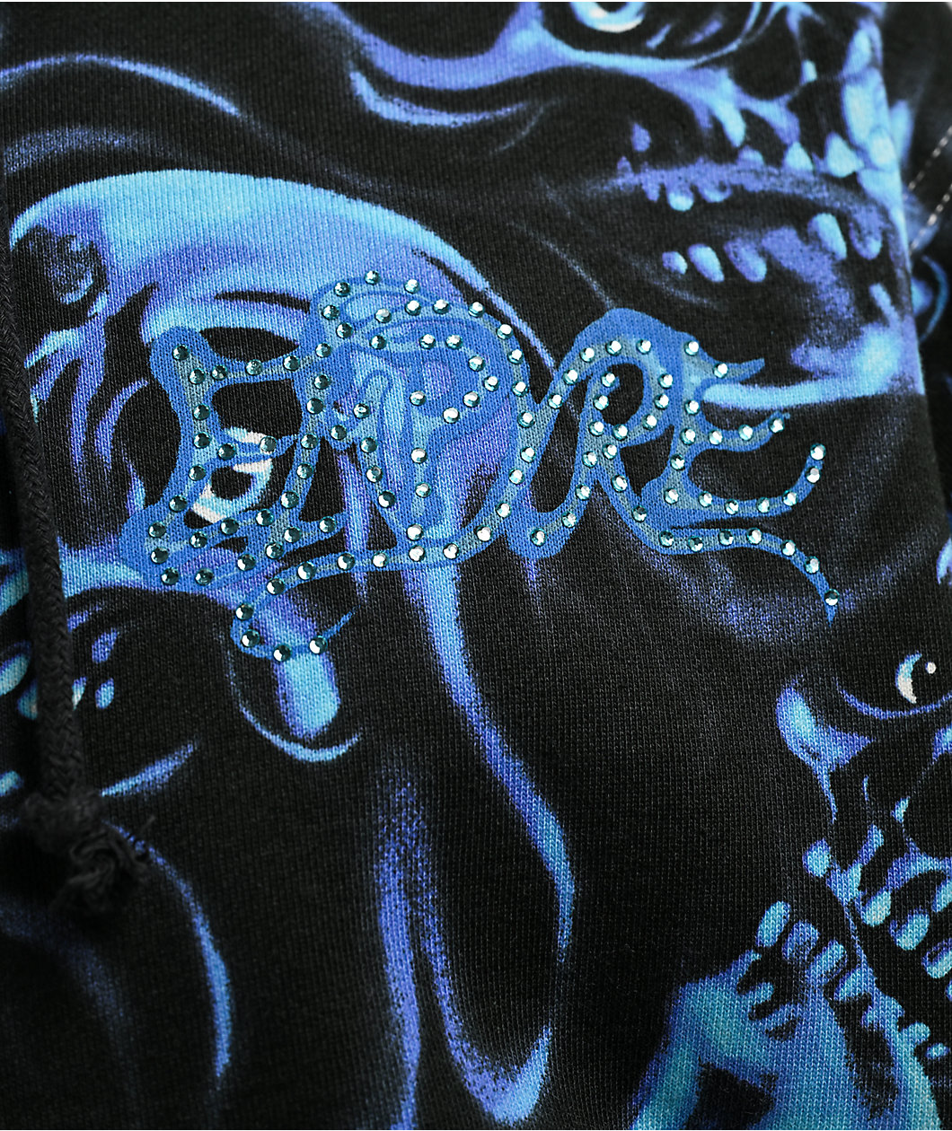 Empyre Smokeshow Black Crop Zip Hoodie