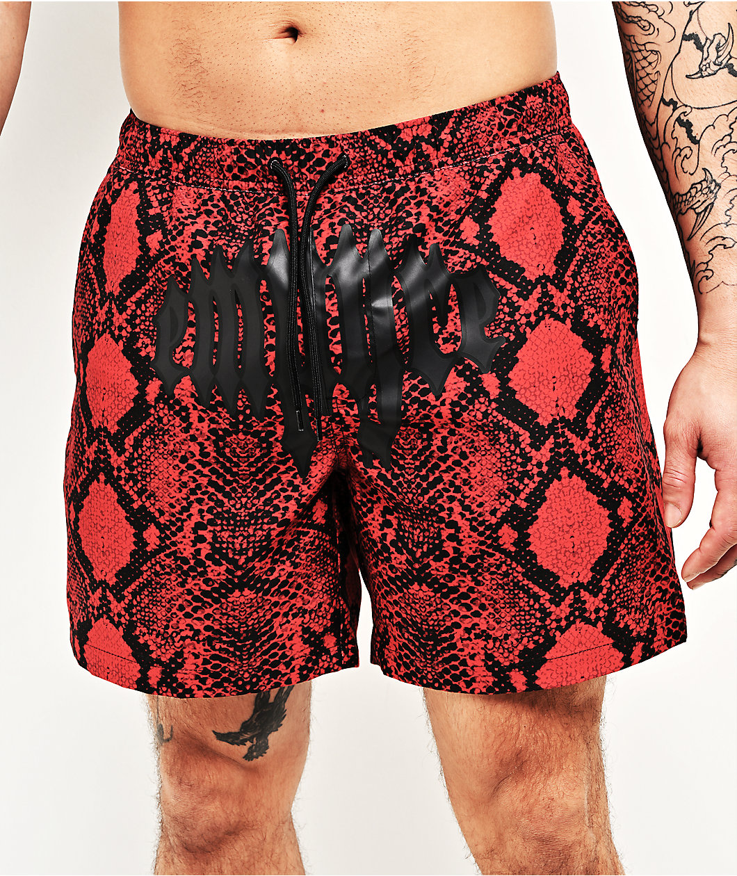 Empyre Snake Floater Red & Black Board Shorts