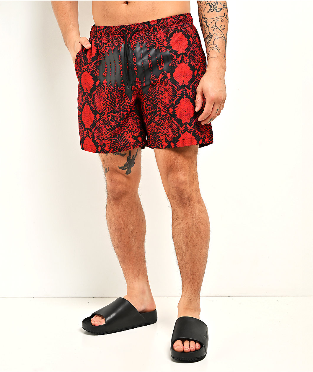 Empyre Snake Floater Red & Black Board Shorts