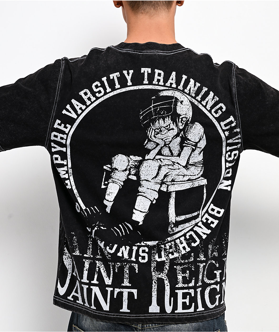 Empyre Sports Homie Black Wash & Natural 2fer Long Sleeve T-Shirt