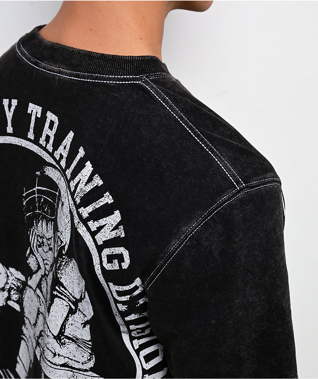 Empyre Sports Homie Black Wash & Natural 2fer Long Sleeve T-Shirt