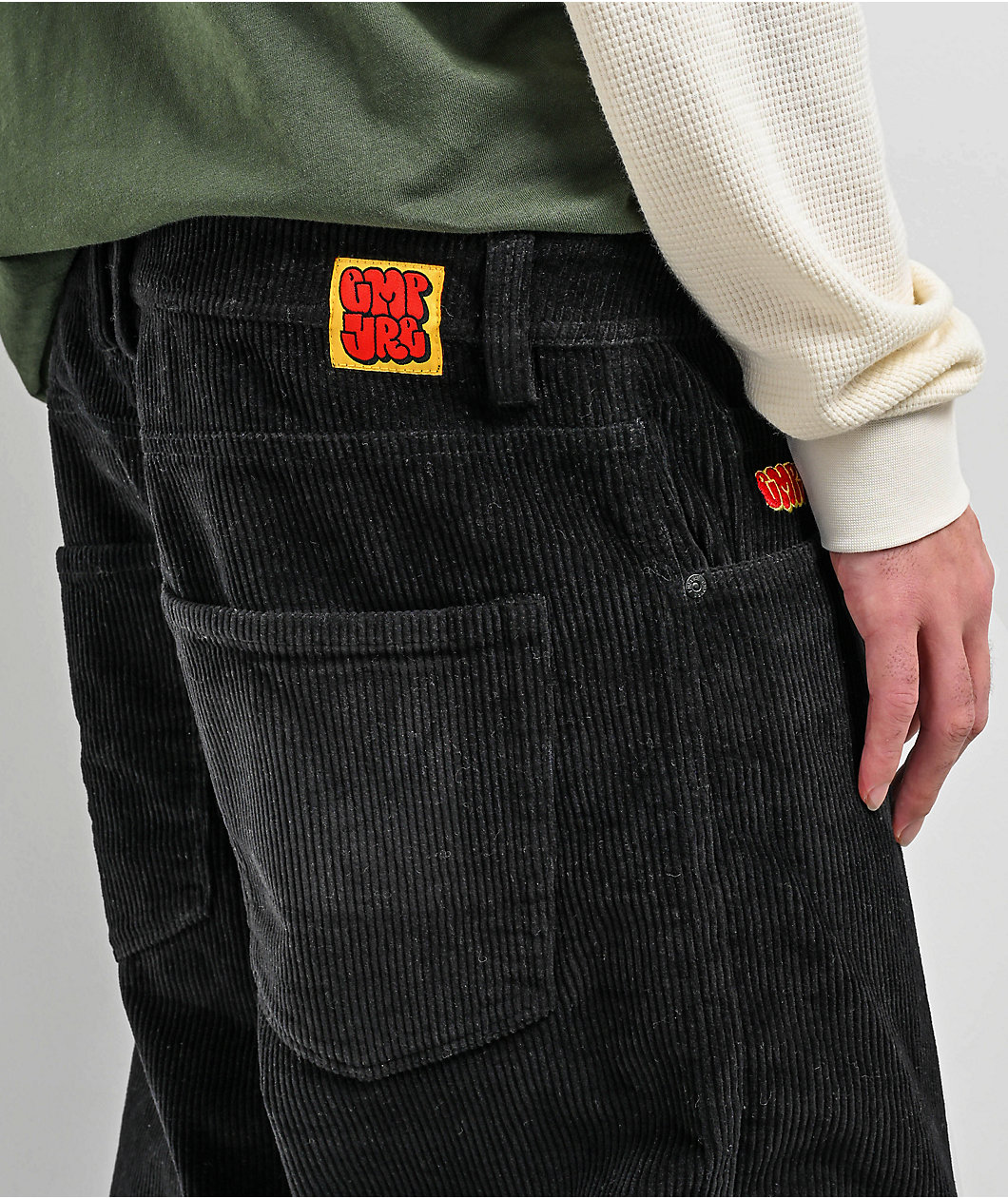 Empyre Spray Can Black Corduroy Skate Pants