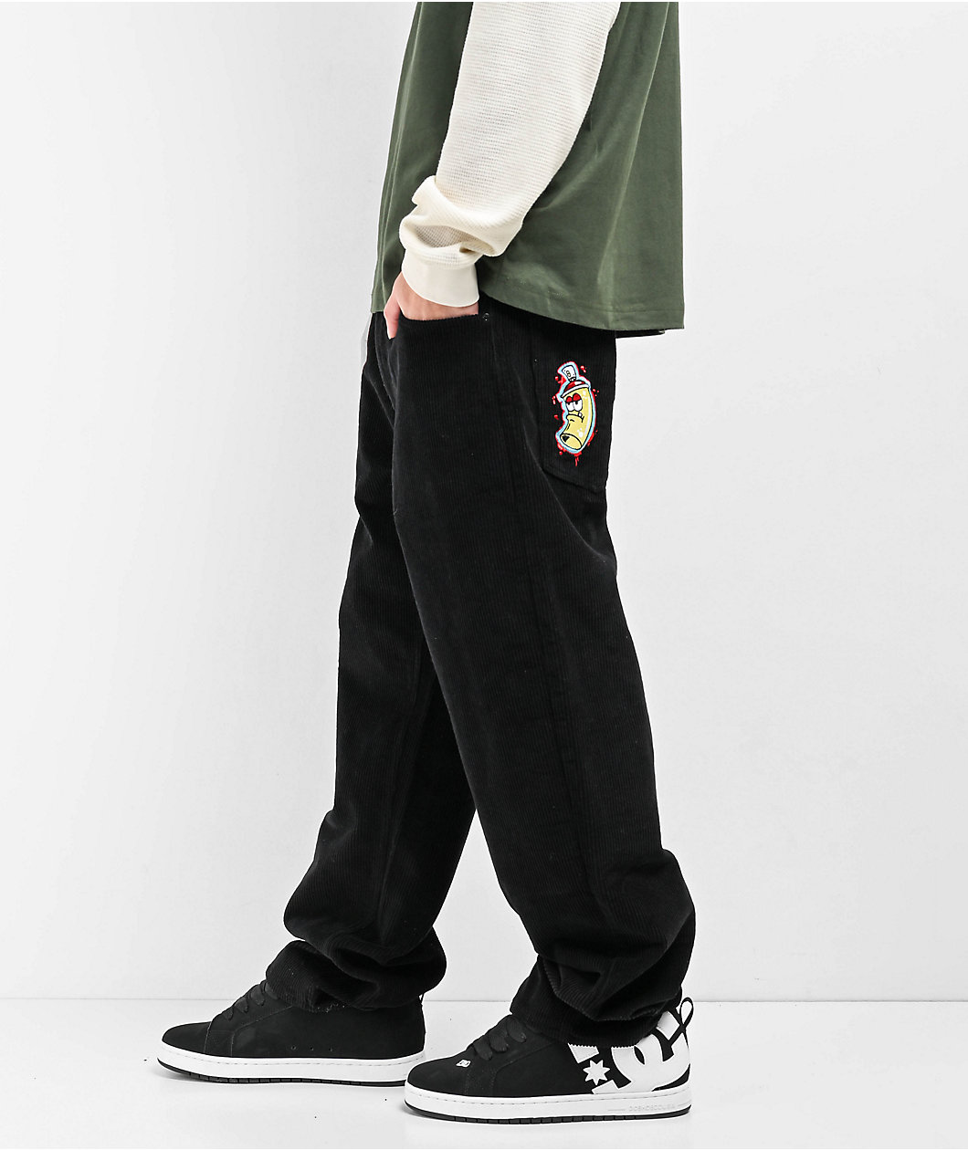 Empyre Spray Can Black Corduroy Skate Pants