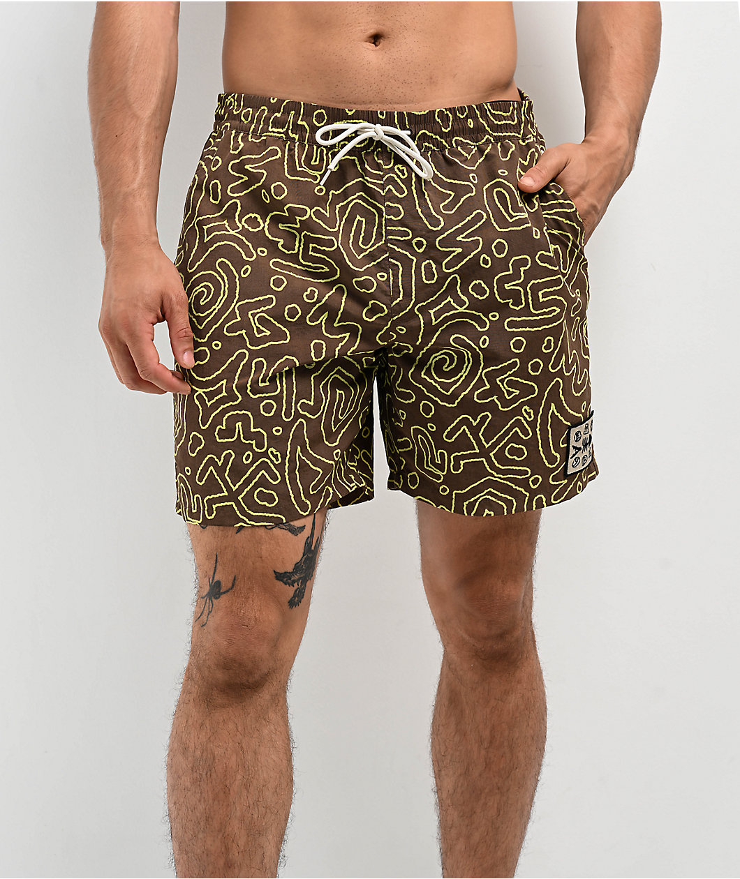 Empyre Squiggle Floater Brown Board Shorts