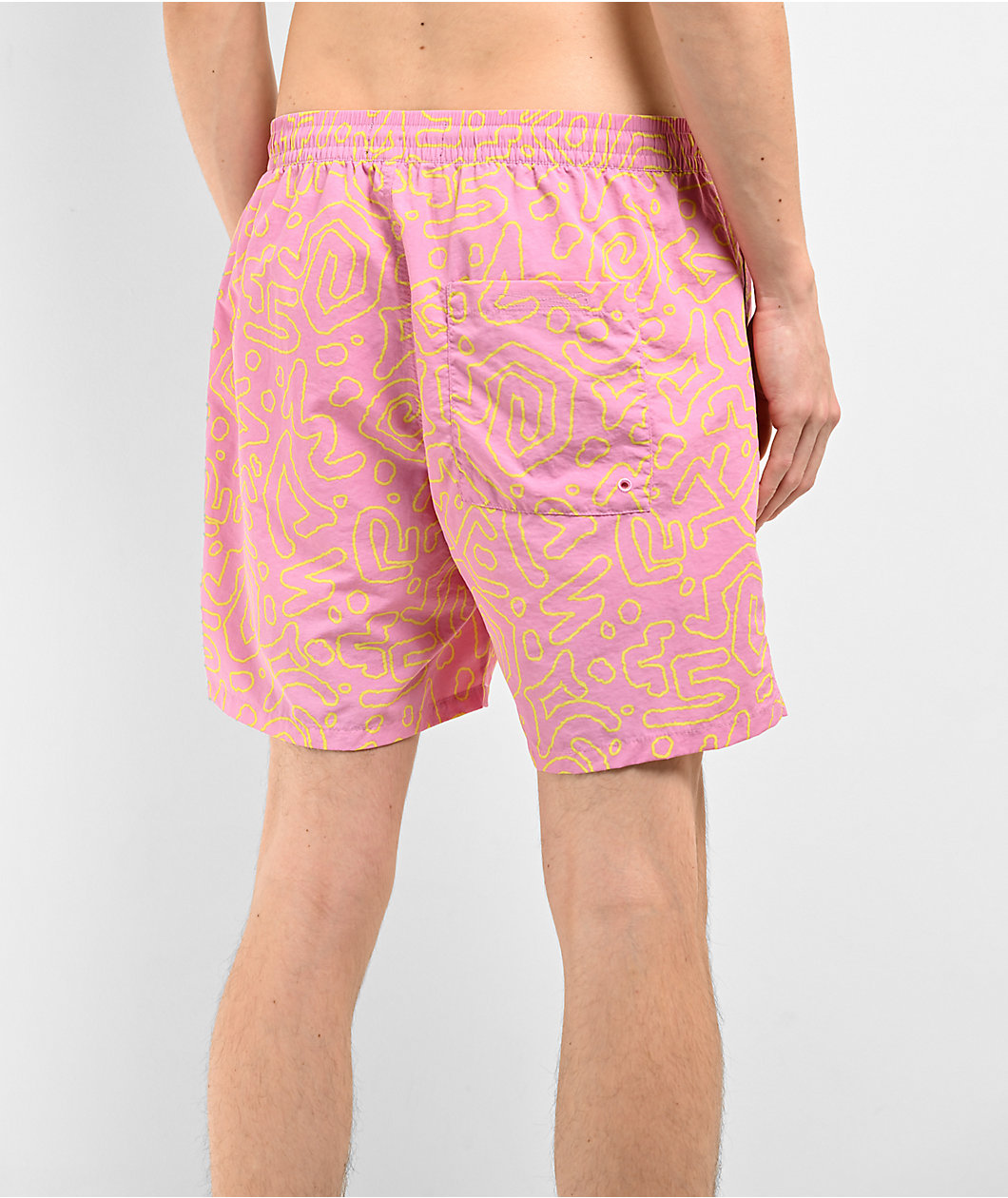 Empyre Squiggle Floater Pink & Yellow Board Shorts