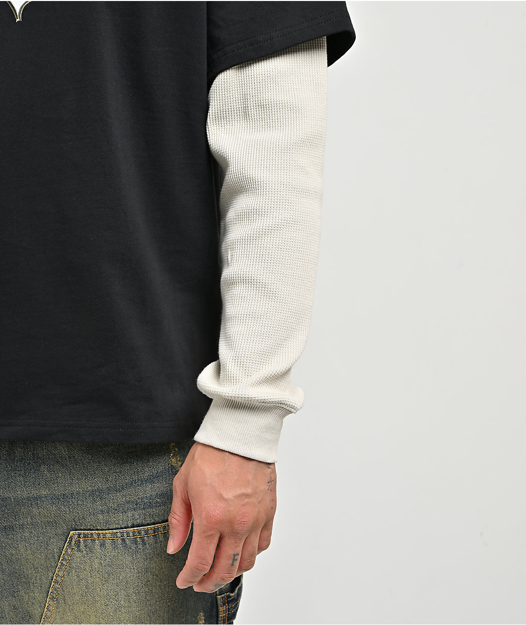 Empyre Stalker 2fer Black & White Long Sleeve T-Shirt