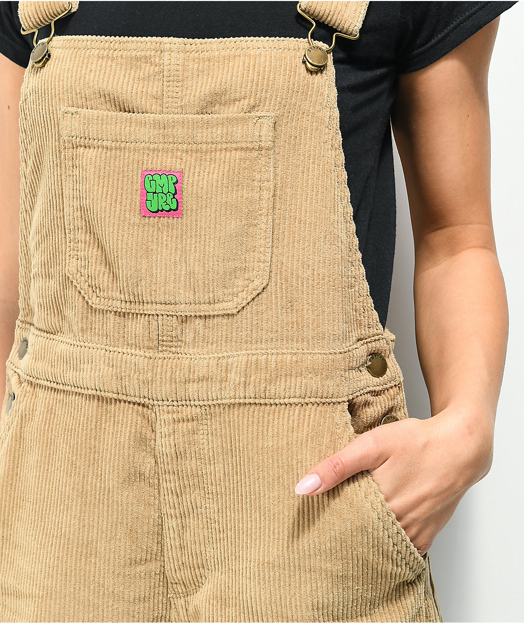 Empyre Suzie Khaki Corduroy Overalls