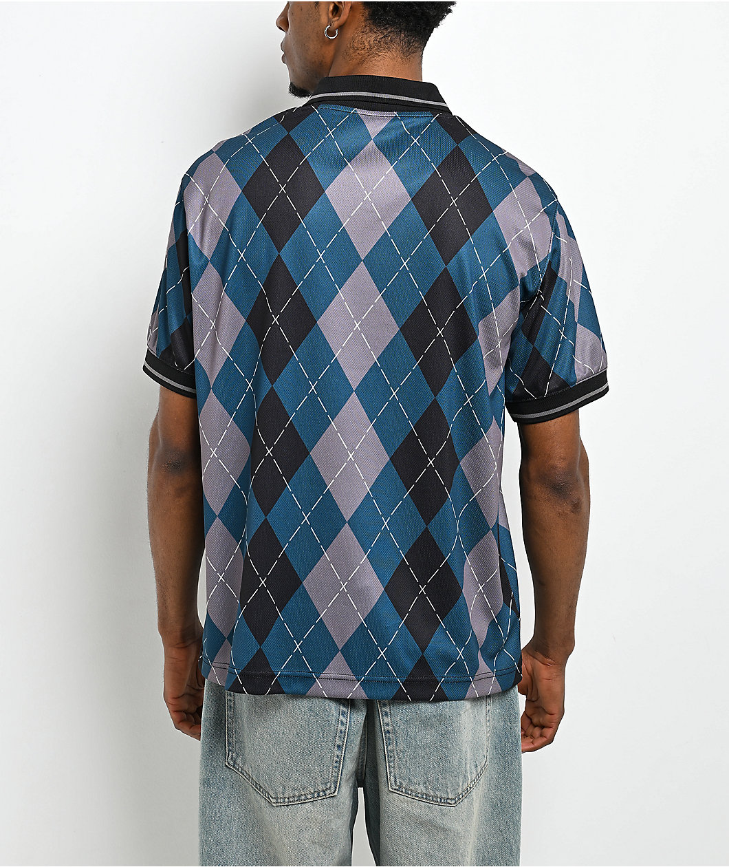 Empyre Swift Blue & Grey Argyle Soccer Jersey