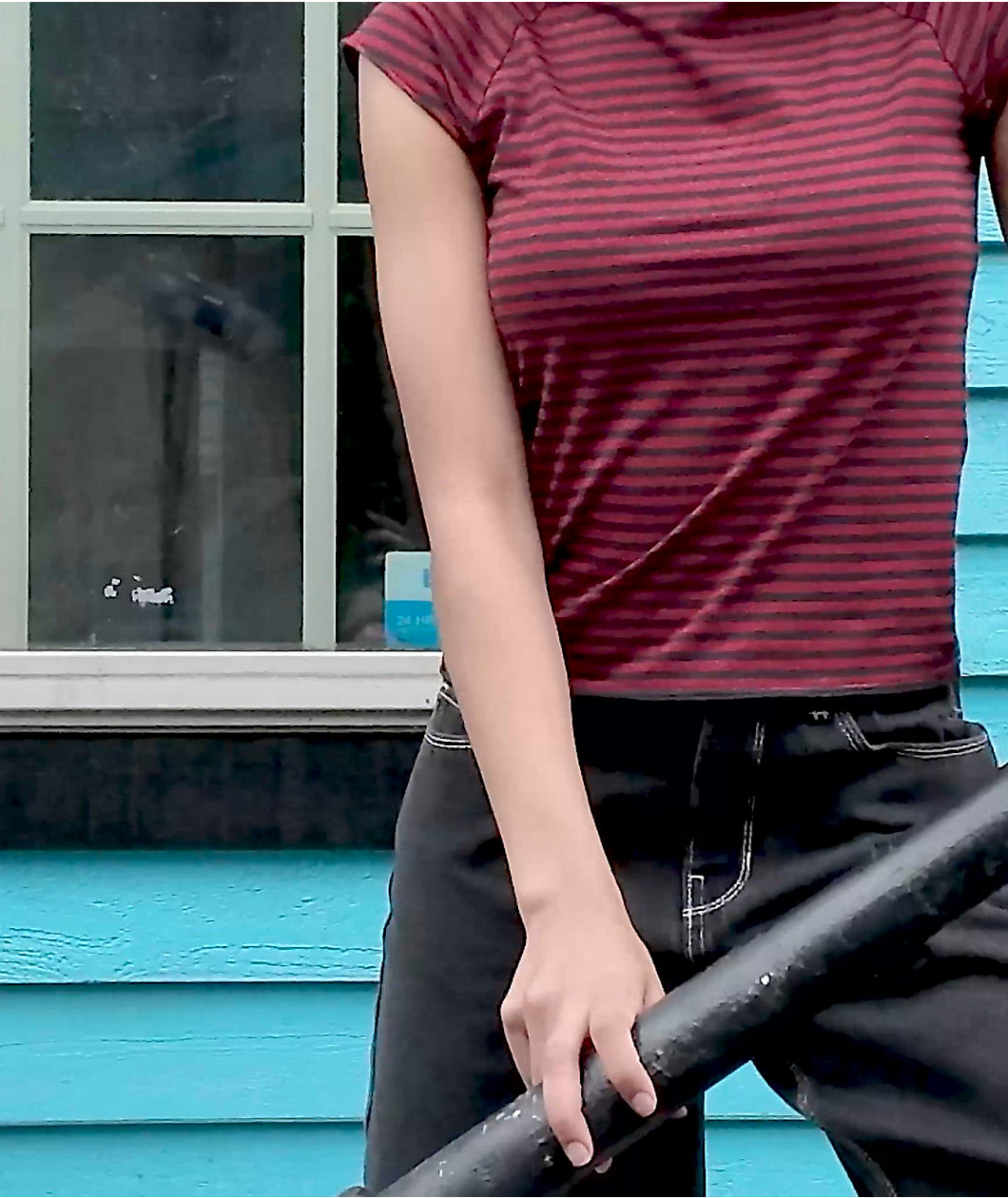 Empyre Sydney Marble Black Wash Loose Fit Denim Shorts