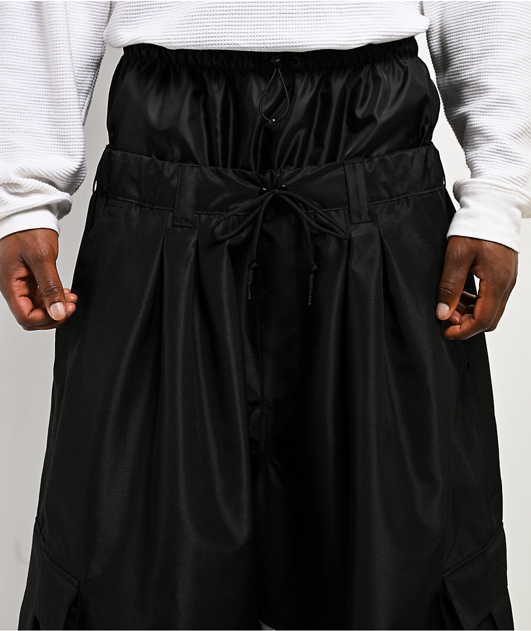 Empyre Tamarak Black & Grey 10K Ultra Baggy Snowboard Pants