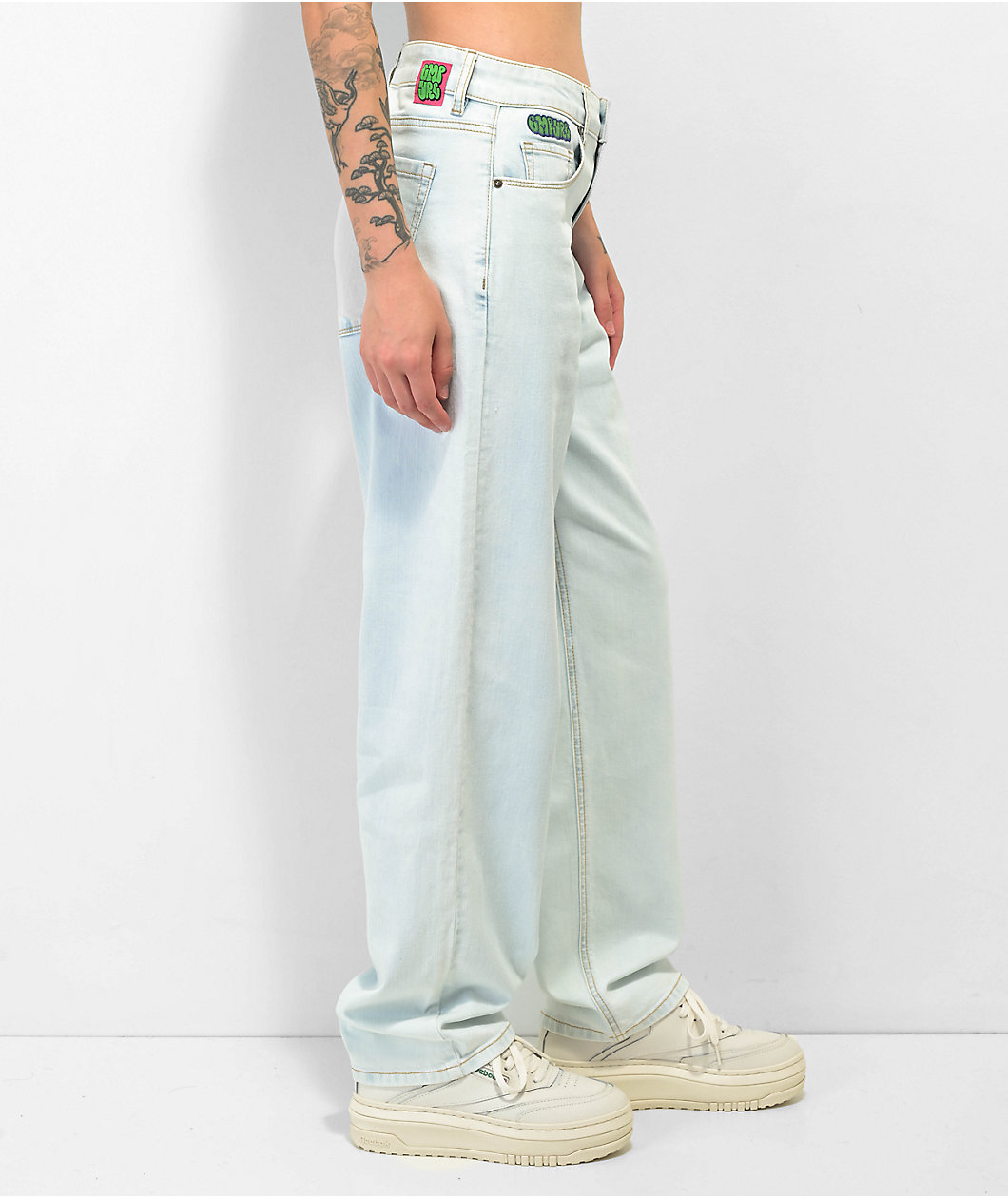 Empyre Tara Low Rise Whisper Wash Denim Skate Jeans
