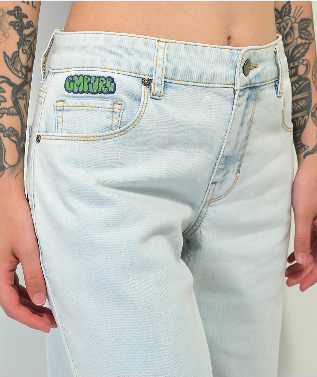 Empyre Tara Low Rise Whisper Wash Denim Skate Jeans