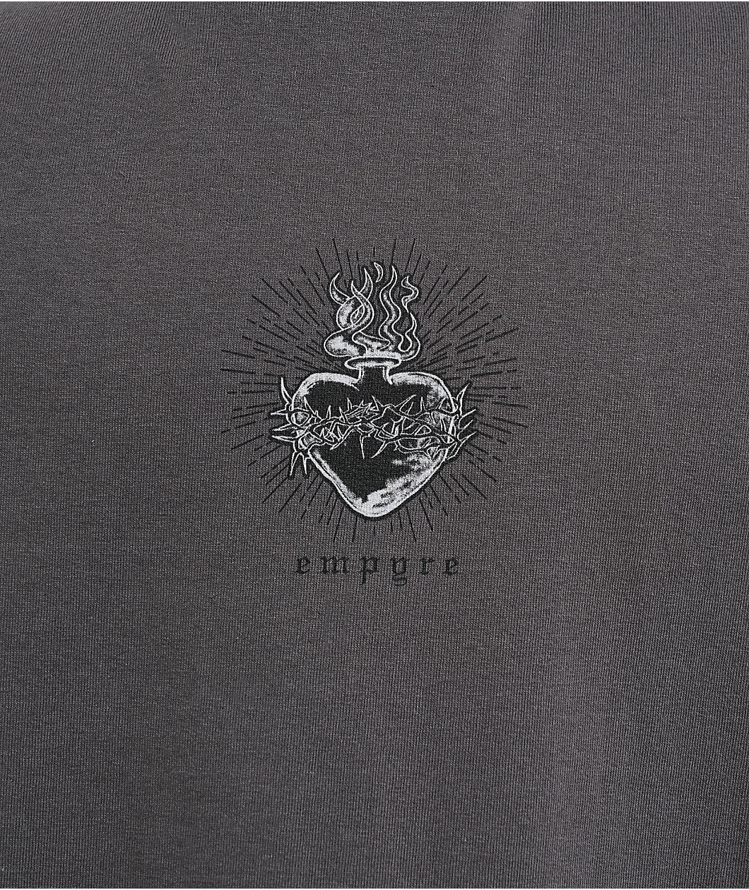 Empyre Thorned Hearts Charcoal Long Sleeve T-Shirt