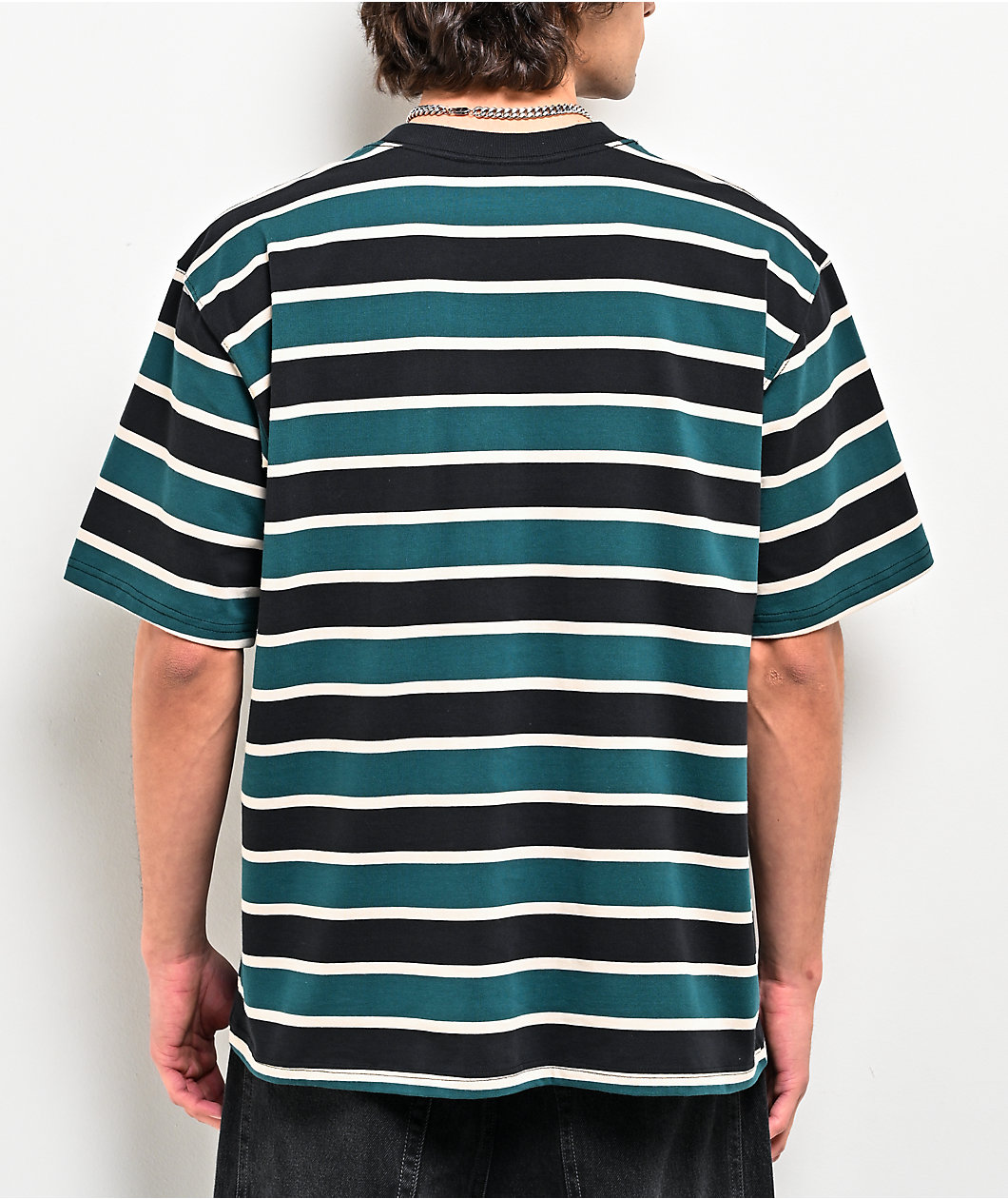 Empyre Tiger Green & Black Stripe Pocket T-Shirt