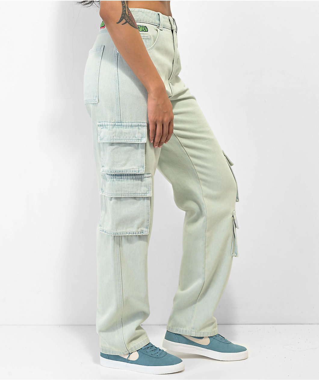 Empyre Tori Bold Peggy Wash Cargo Skate Jeans