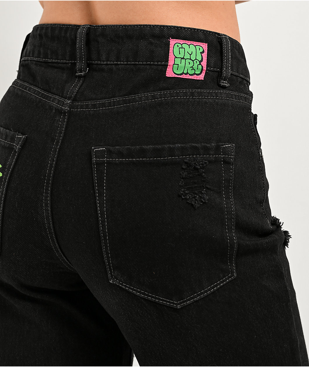 Empyre Tori Destroyed Sabbath Black Wash Skate Jeans