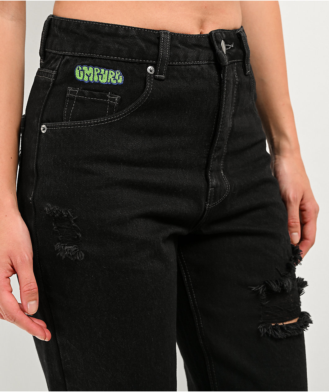 Empyre Tori Destroyed Sabbath Black Wash Skate Jeans