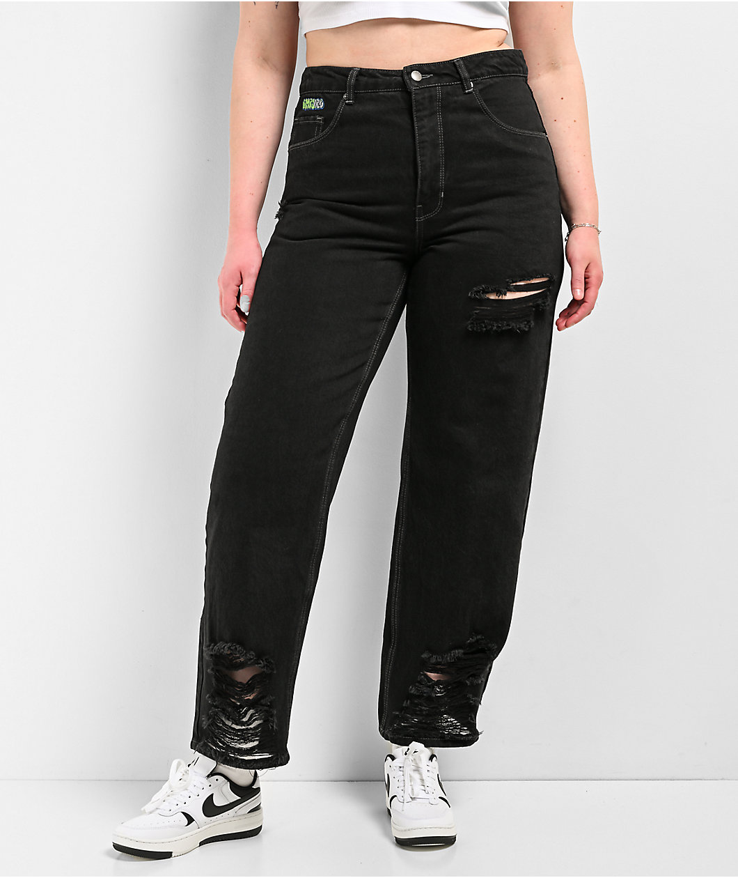 Empyre Tori Destroyed Sabbath Black Wash Skate Jeans