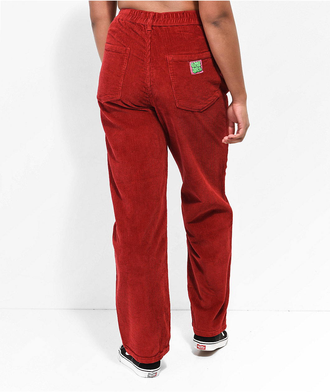 Empyre Tori Pleated Wine Corduroy Skate Pants