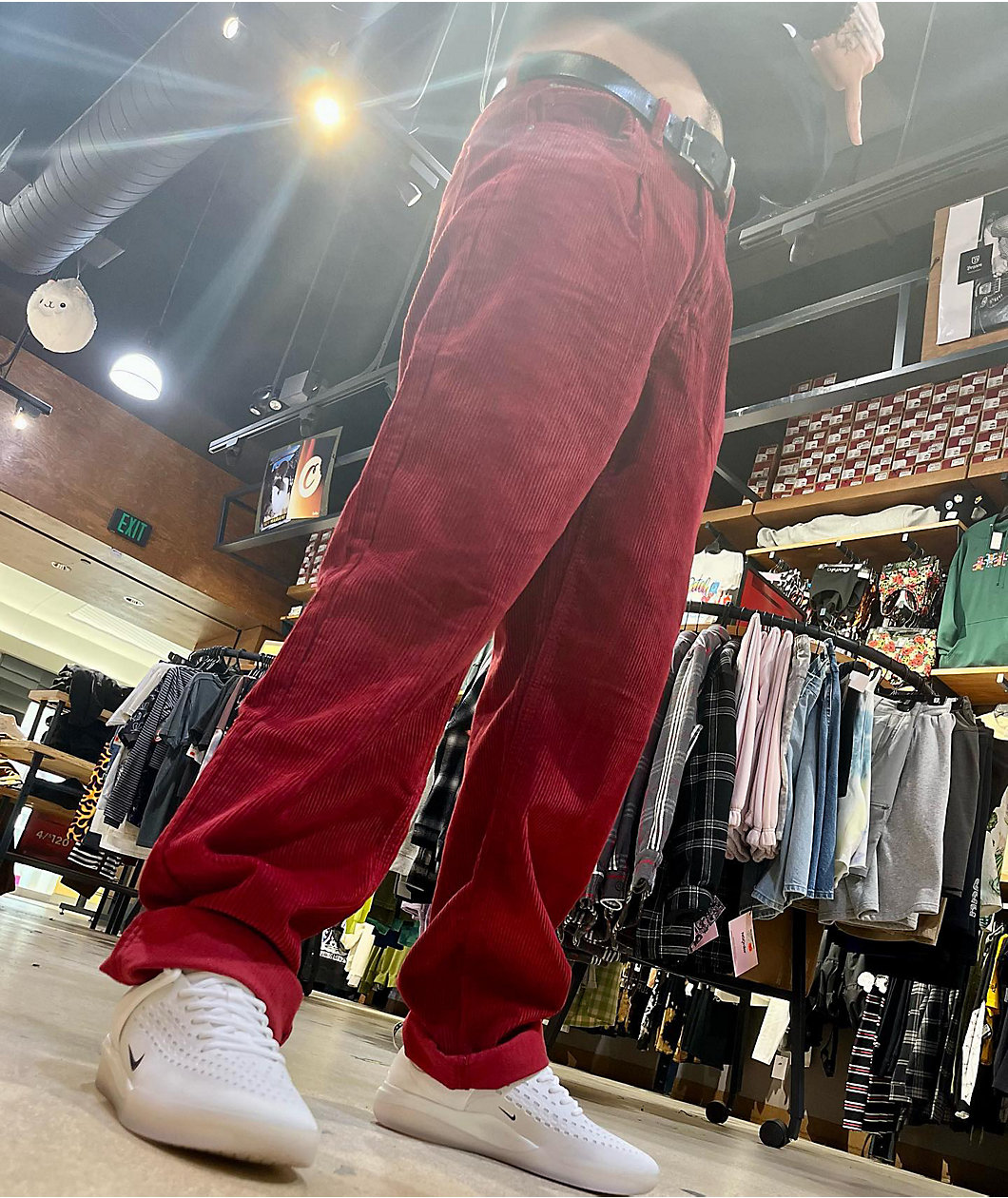 Empyre Tori Pleated Wine Corduroy Skate Pants