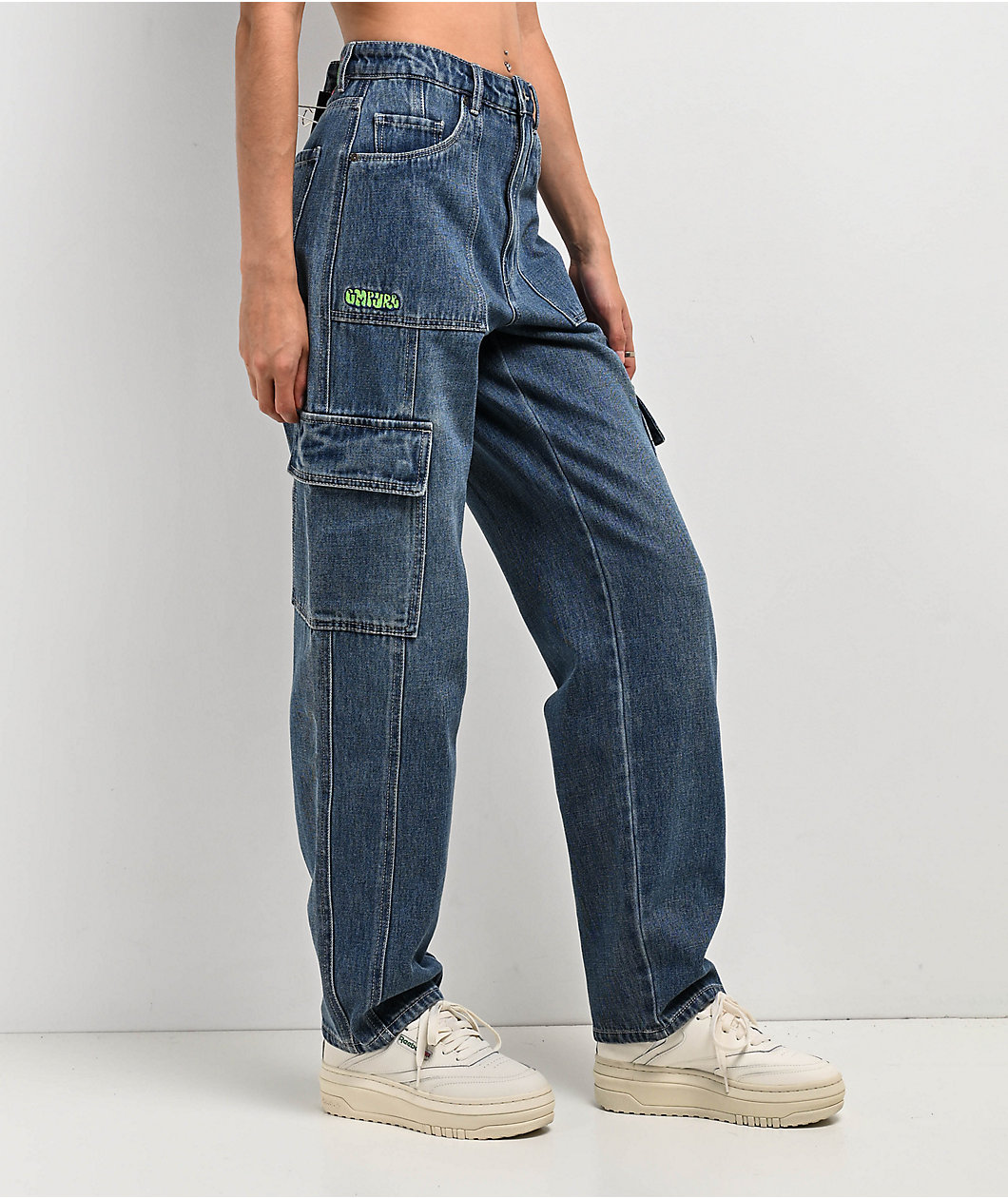 Empyre Tori Porkchop Pocket Blue Cargo Skate Jeans