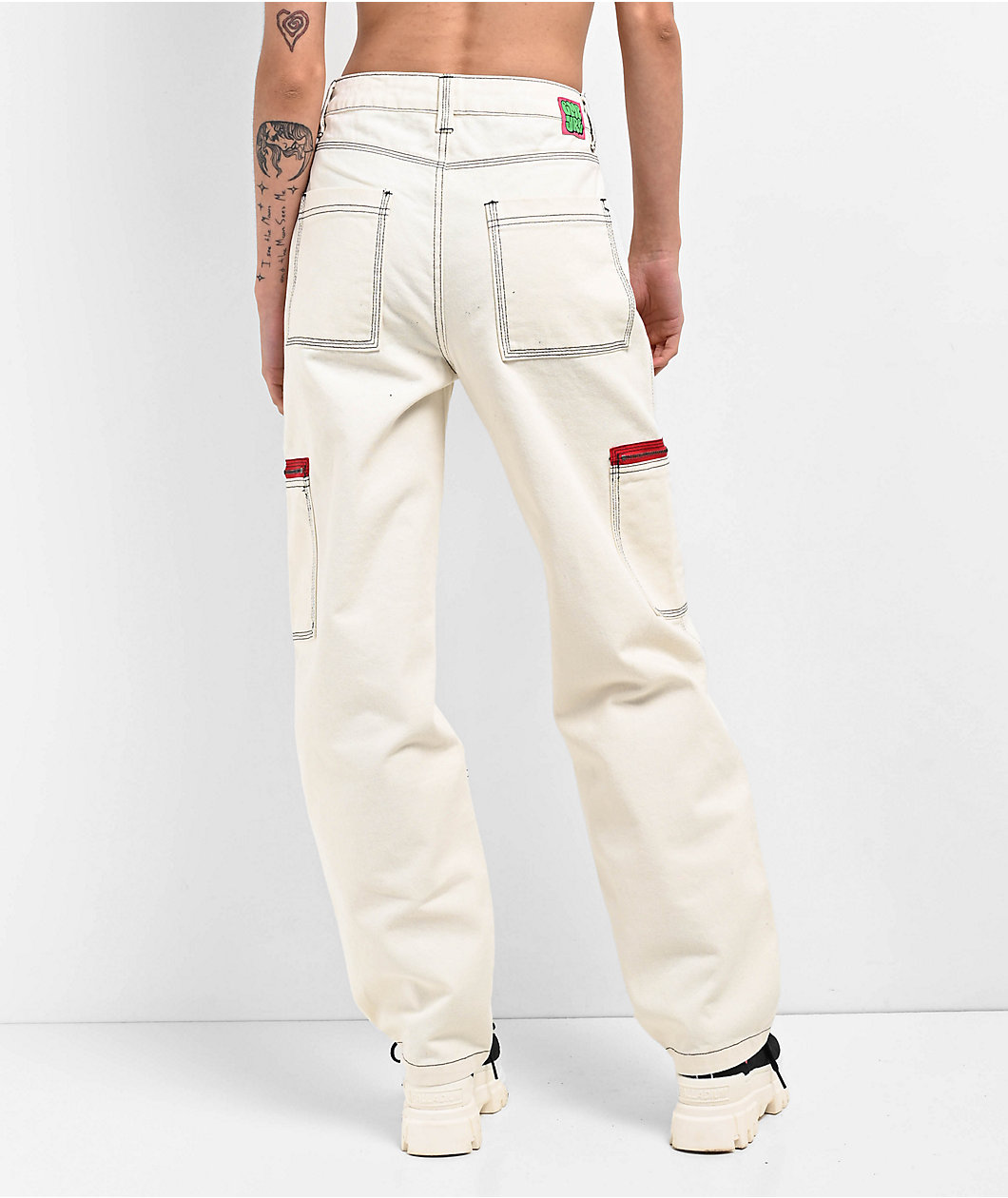 Empyre Tori Tofu Zip Cargo Skate Jeans