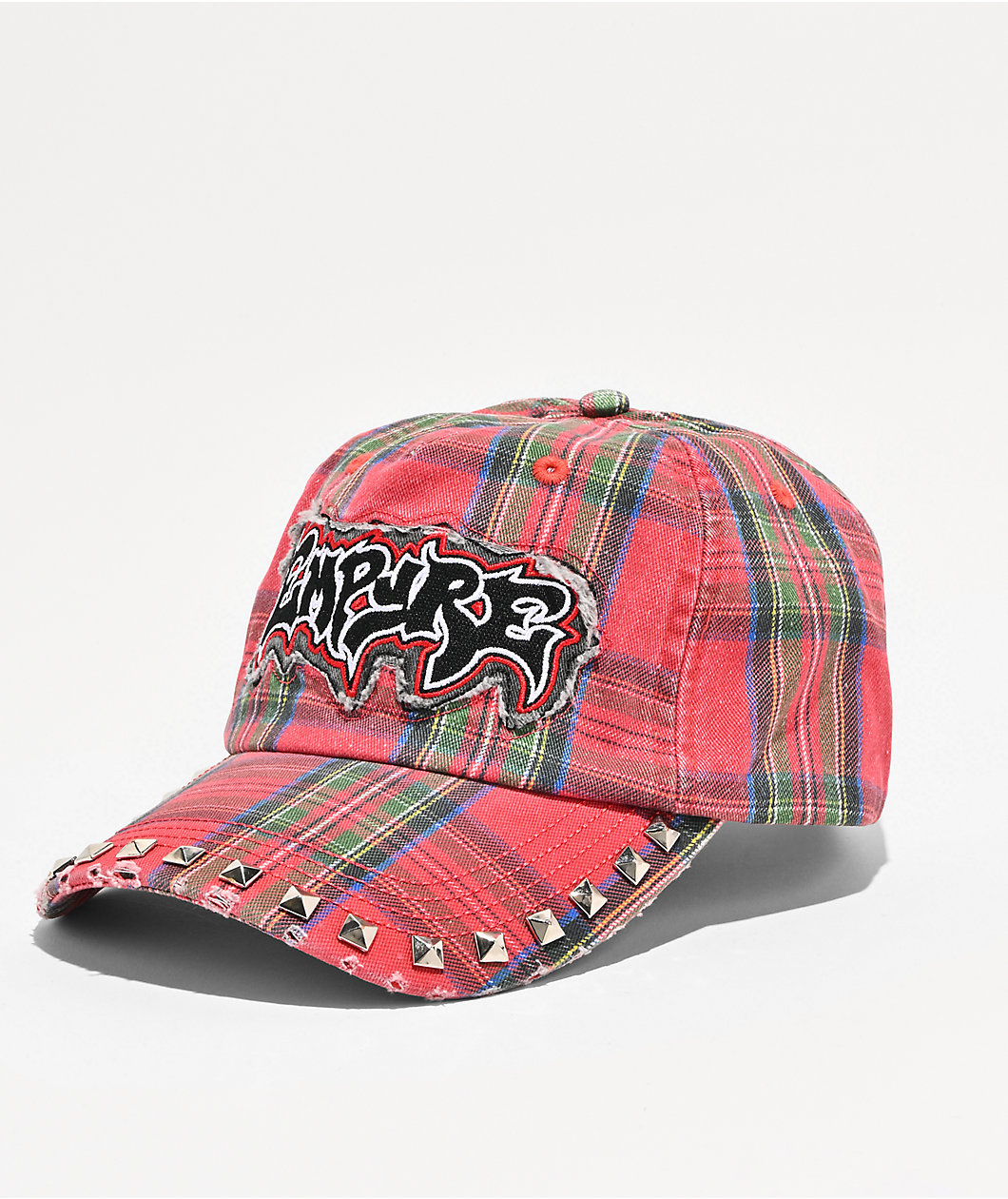 Empyre Tripp Plaid Red Strapback Hat