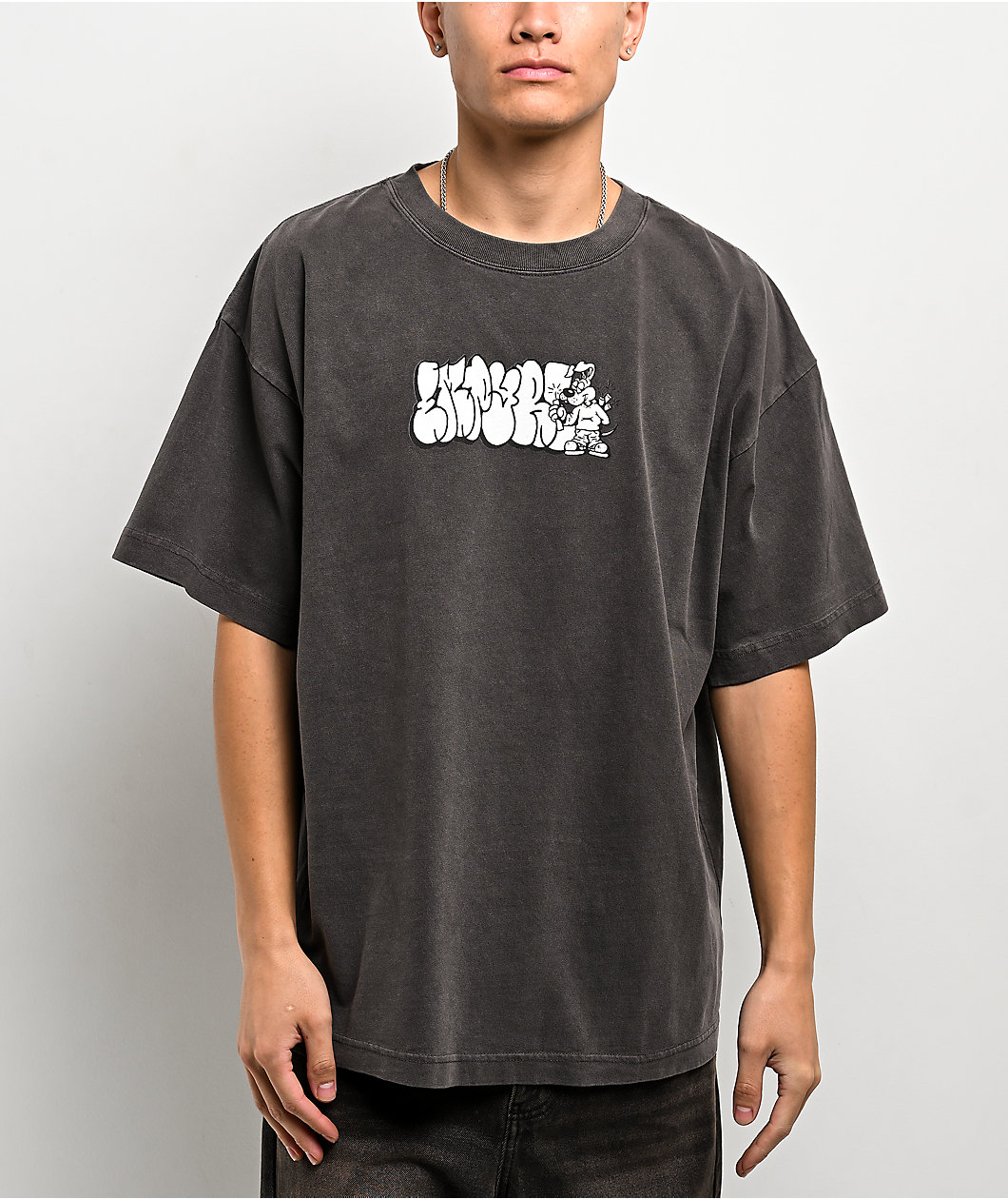 Empyre Trouble Maker Grey Wash T-Shirt