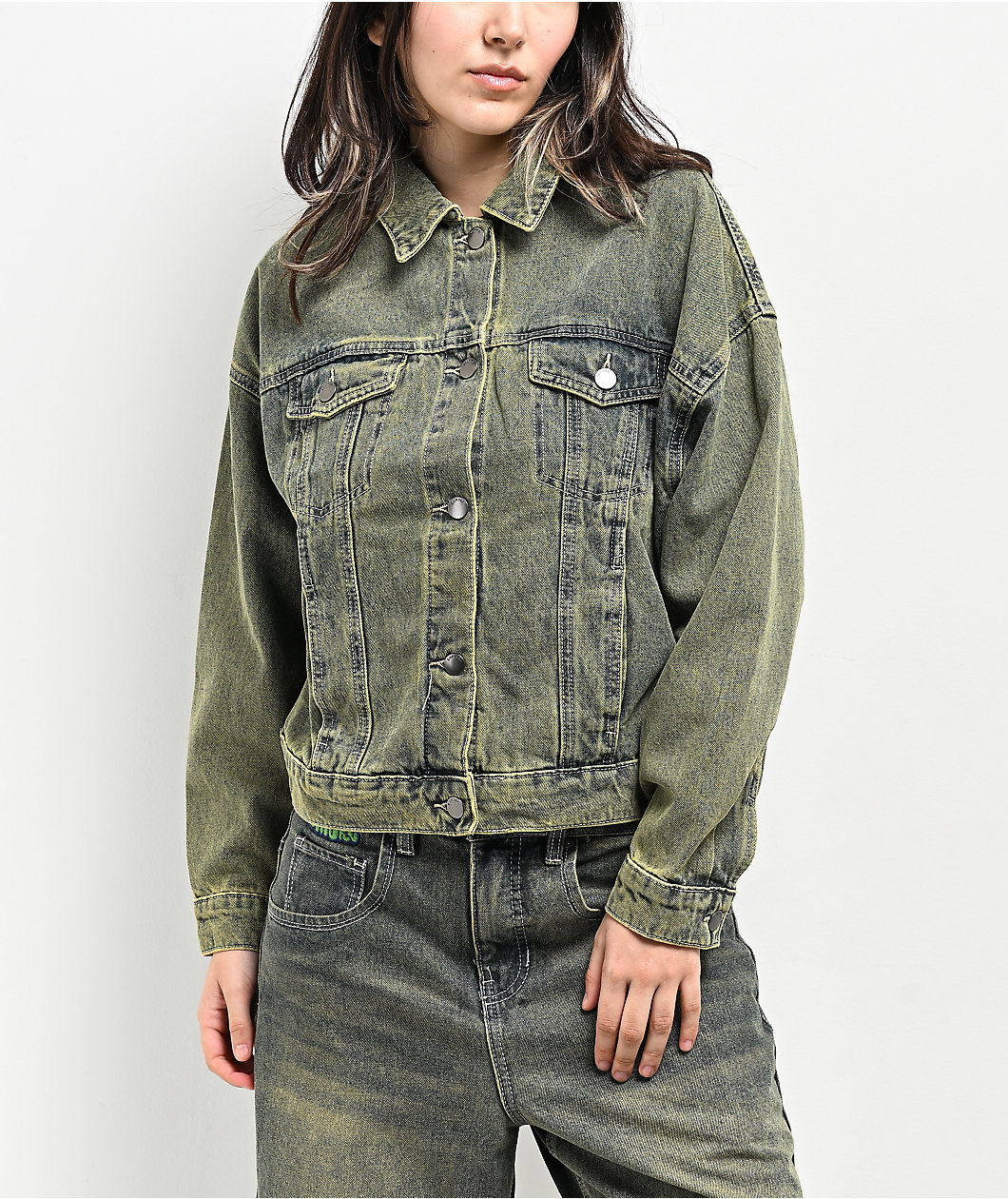 Empyre Trucker Petrol Wash Denim Jacket