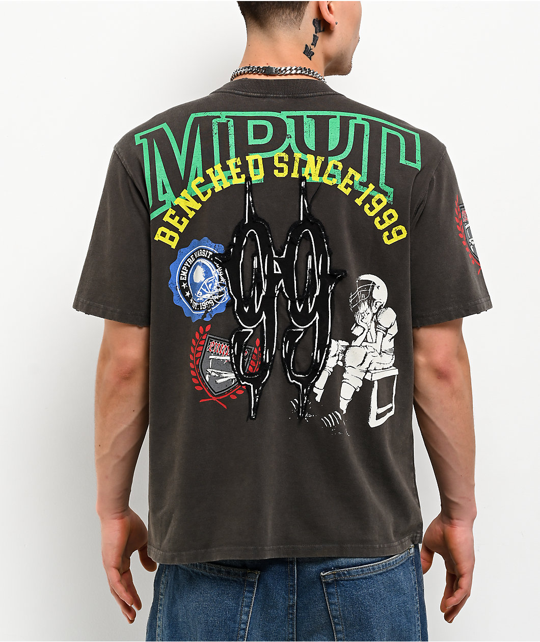 Empyre Tuff Stuff Dark Grey Boxy T-Shirt