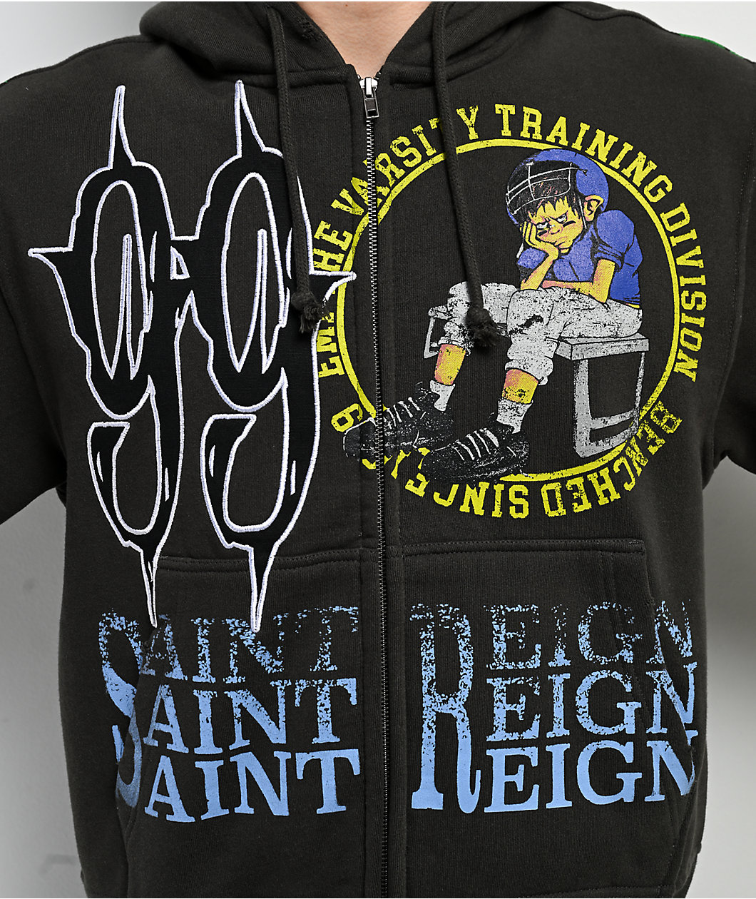 Empyre Tuff Stuff Dark Grey Crop Hoodie