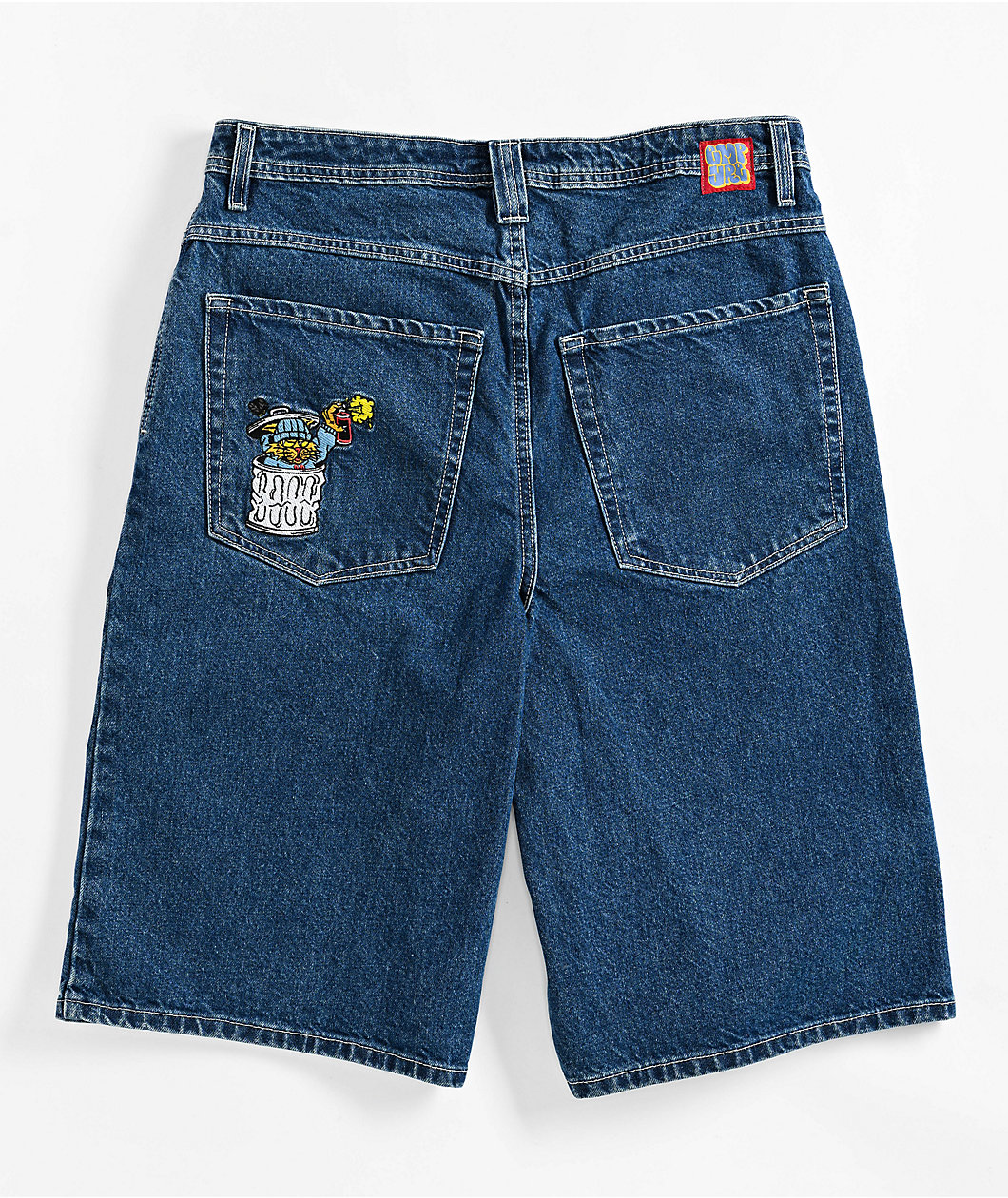 Empyre Ultra Loose Blue Denim Skate Shorts