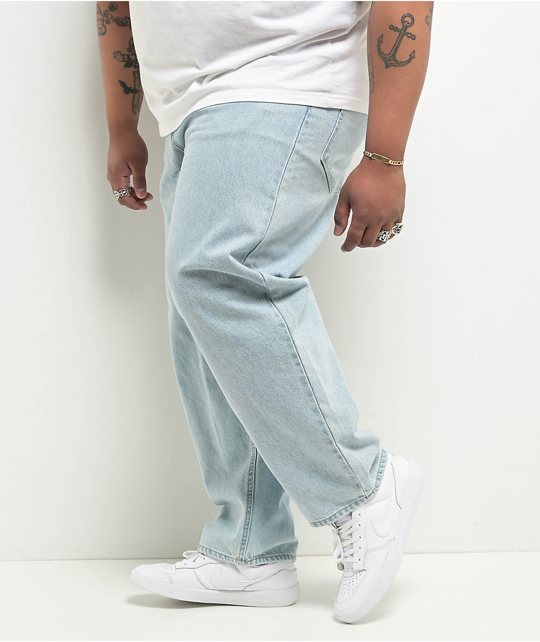 Empyre Ultra Loose Fit Colby Light Blue Wash Skate Jeans