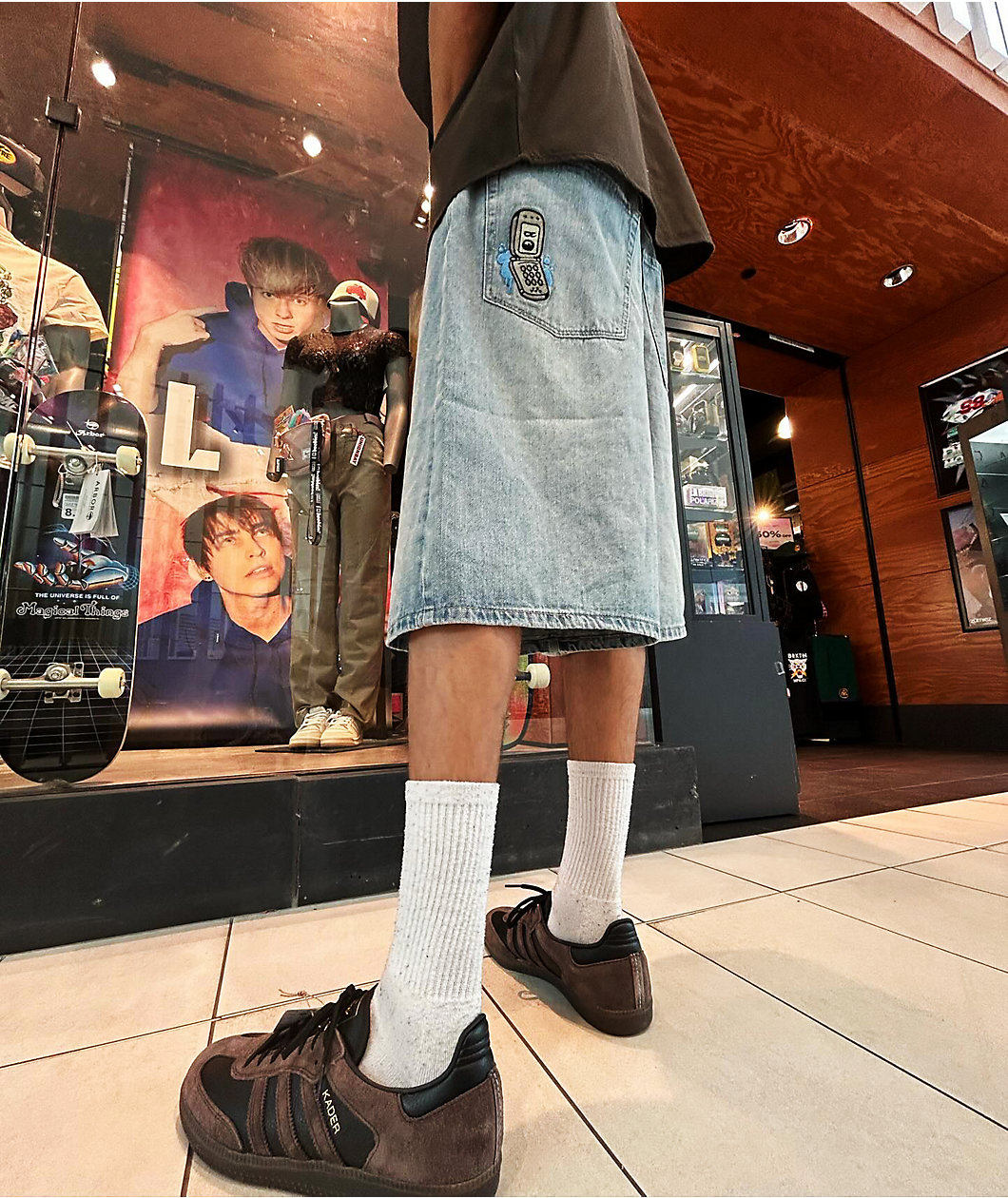 Empyre Ultra Loose Light Blue Denim Skate Shorts | Connecticut Post Mall