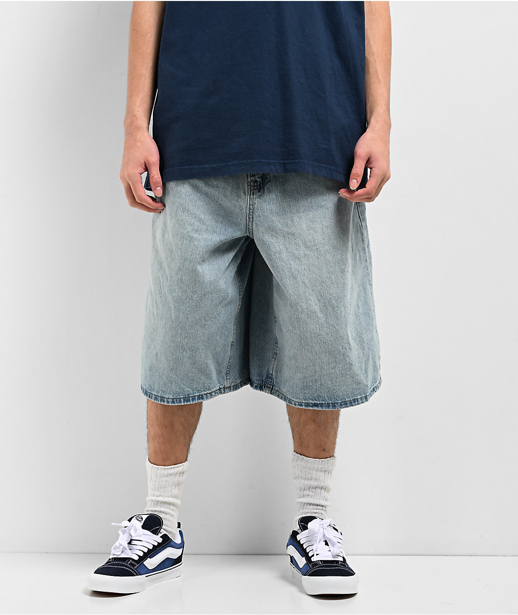 Empyre Ultra Loose Light Blue Denim Skate Shorts