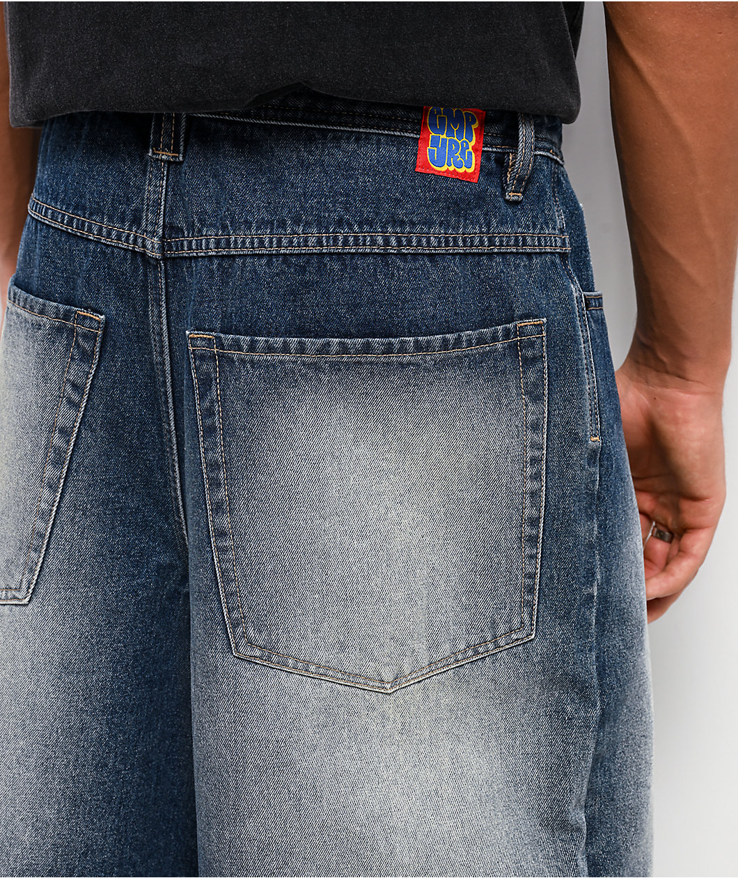 Empyre Ultra Loose Medium Blue Denim Skate Shorts