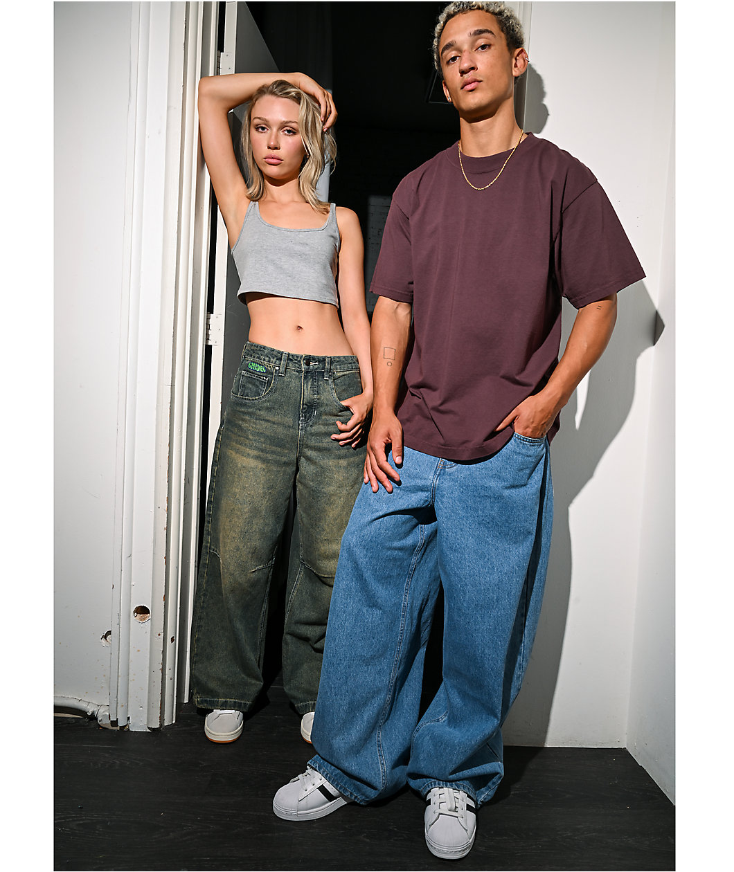 Empyre Ultra Wide Fit Blake Medium Blue Wash Skate Jeans