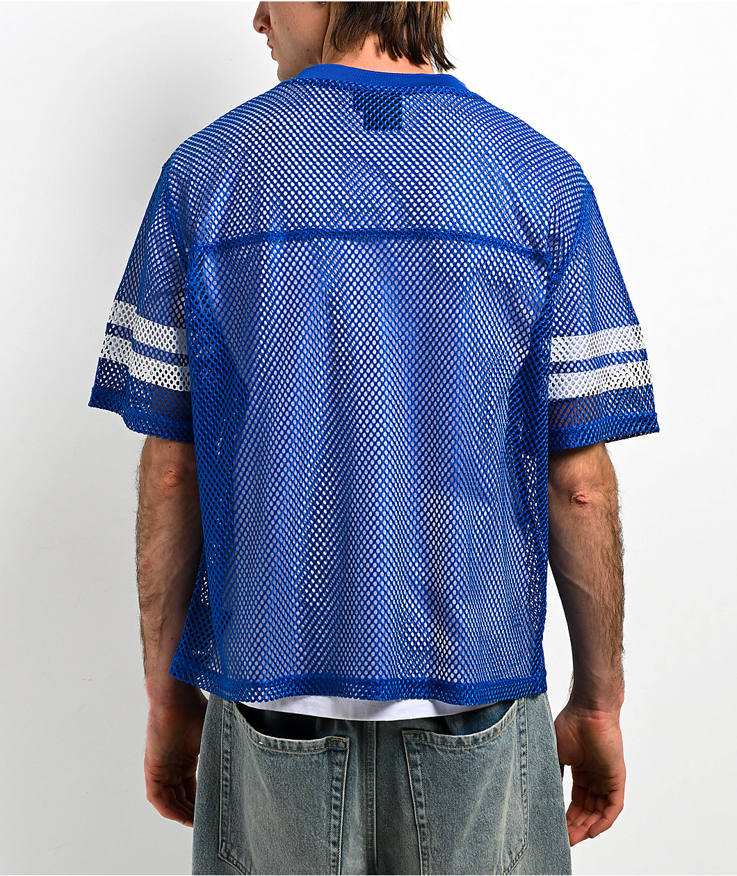 Empyre Warm Up Blue Crop Football Jersey