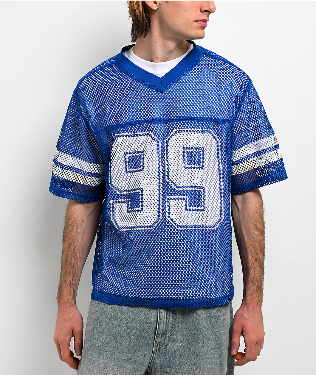 Empyre Warm Up Blue Crop Football Jersey