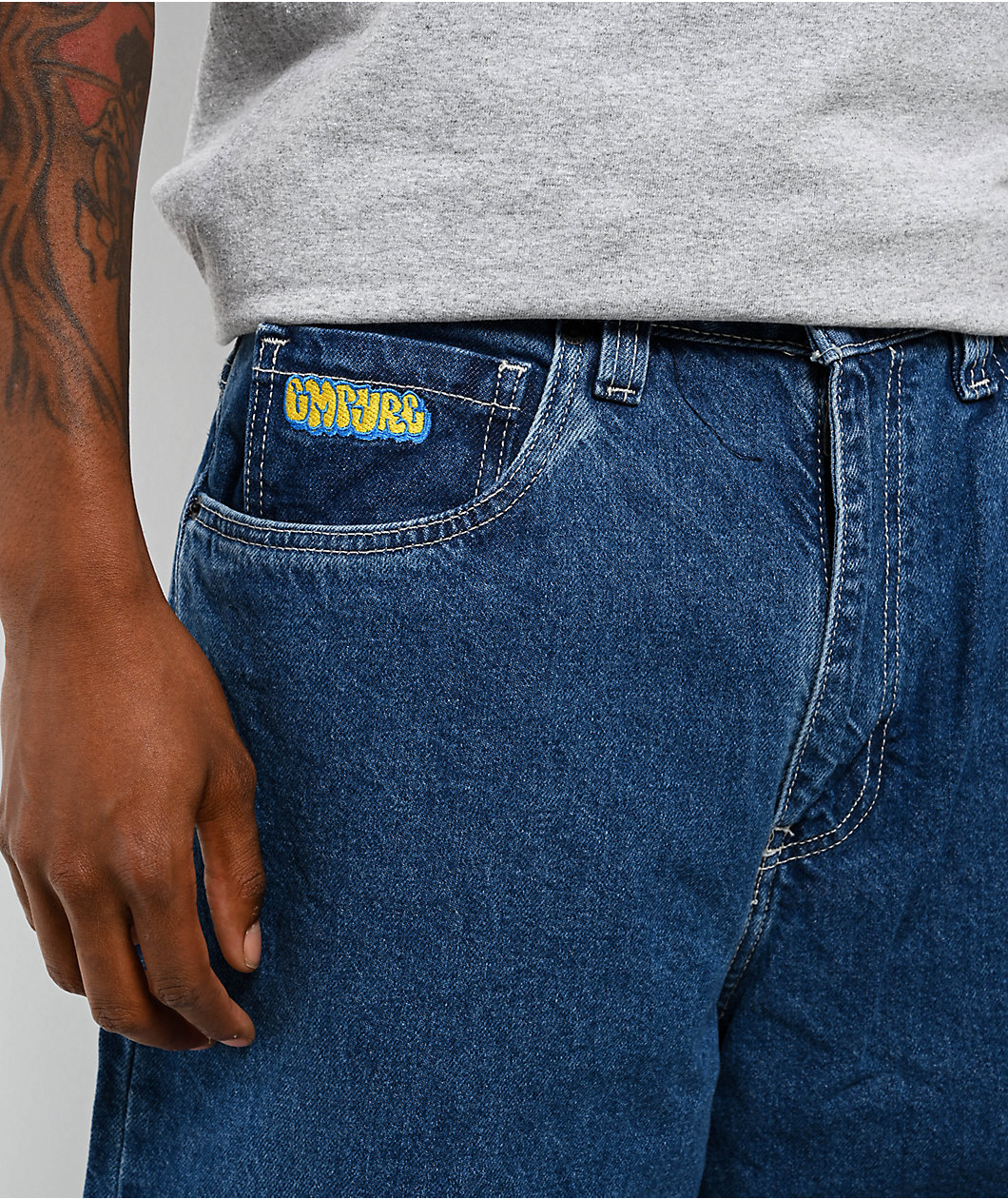 Empyre Wheelie Blue Ultra Wide Skate Jeans
