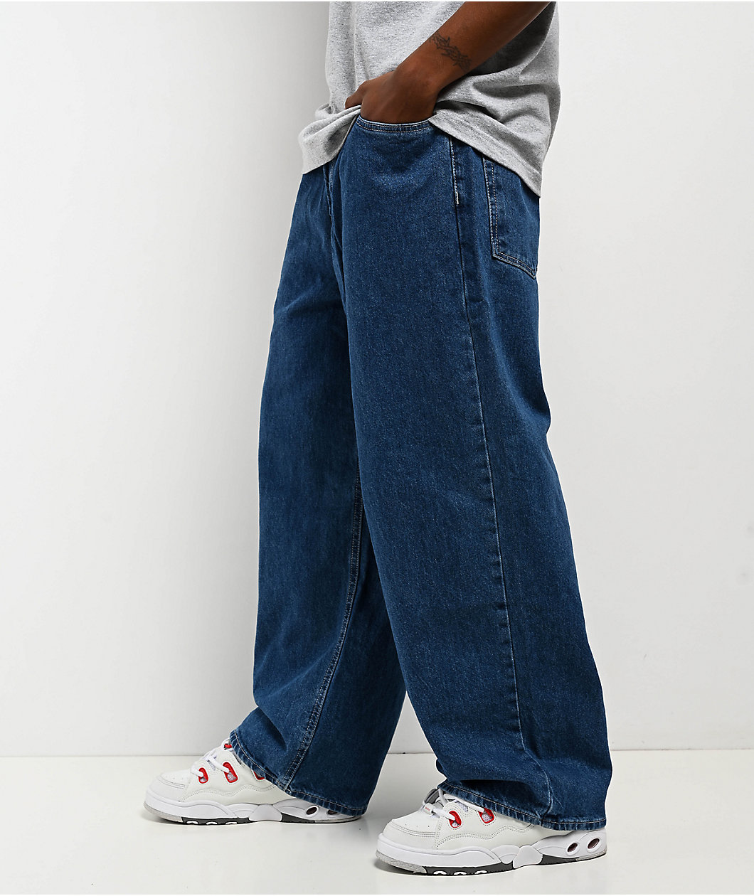 Empyre Wheelie Blue Ultra Wide Skate Jeans