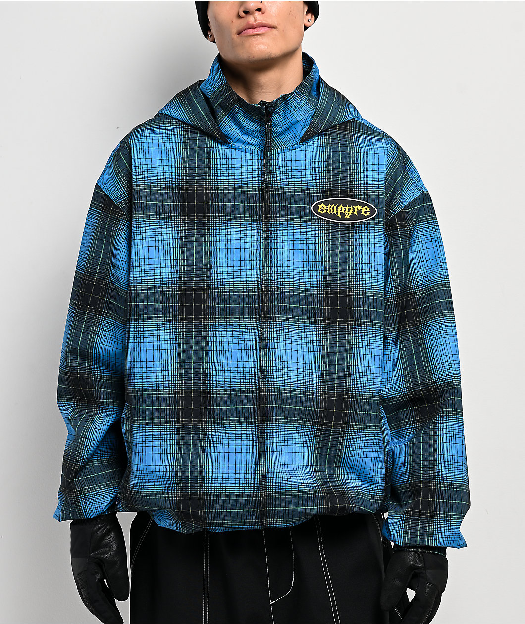 Empyre Wildwood Blue Plaid 10K Snowboard Jacket