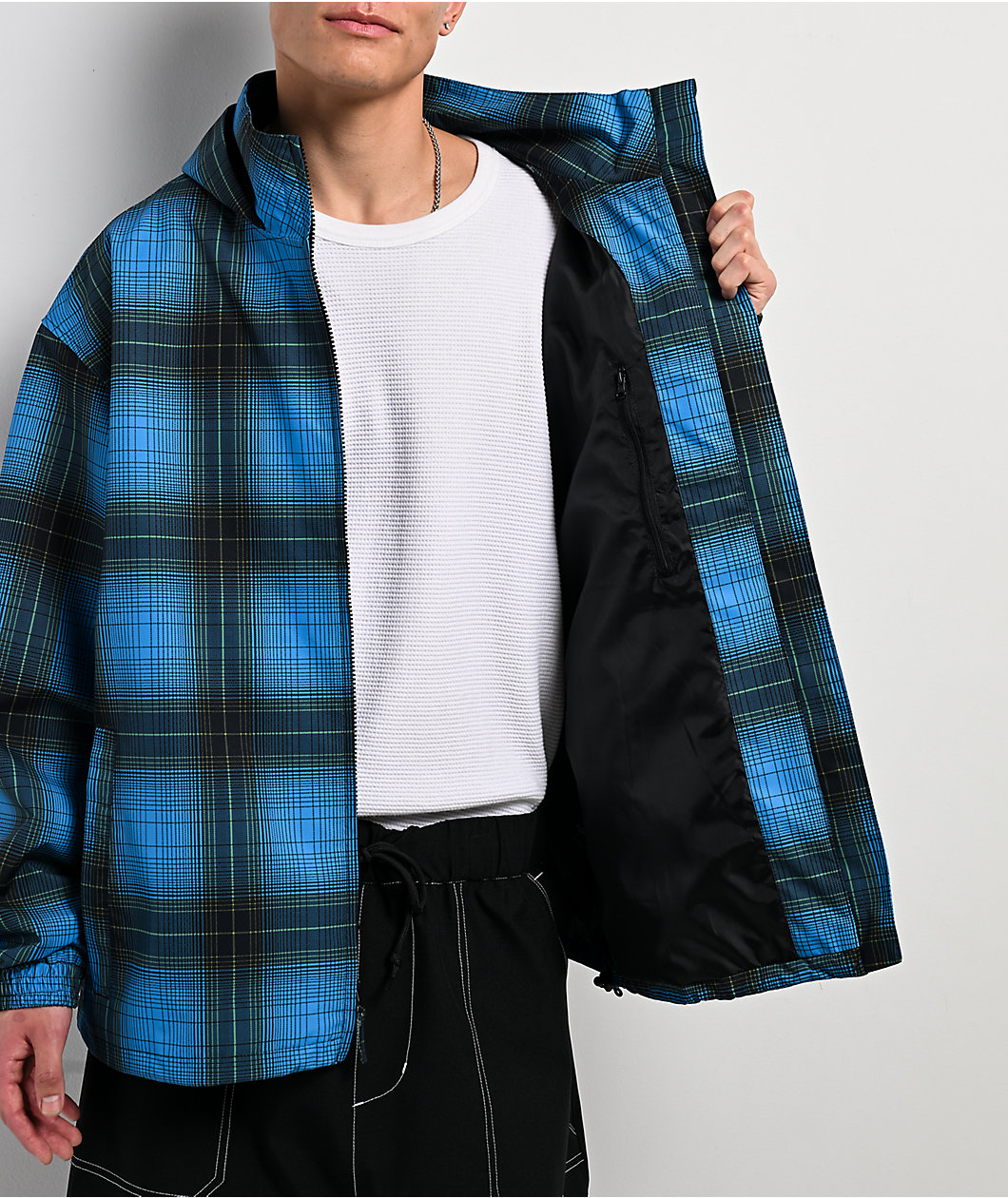 Empyre Wildwood Blue Plaid 10K Snowboard Jacket