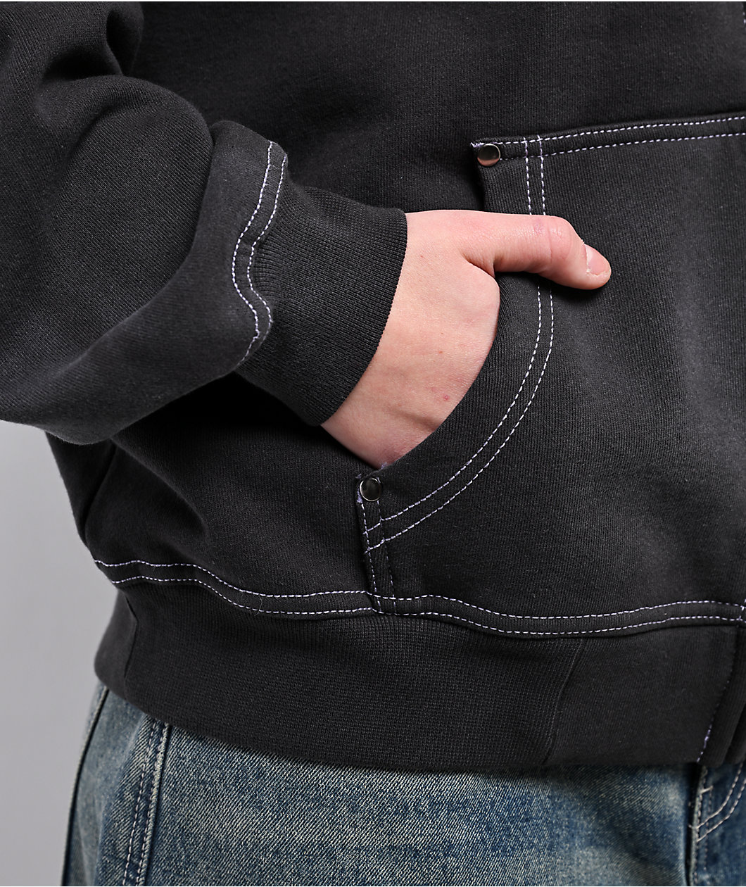 Empyre Willow Workwear Black Zip Hoodie