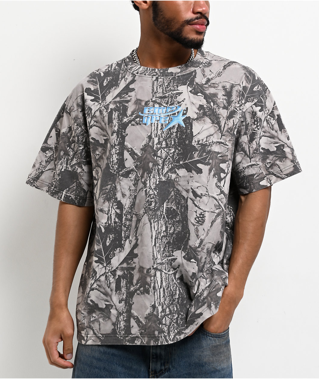 Empyre Y2K Star Grey Camo T-Shirt