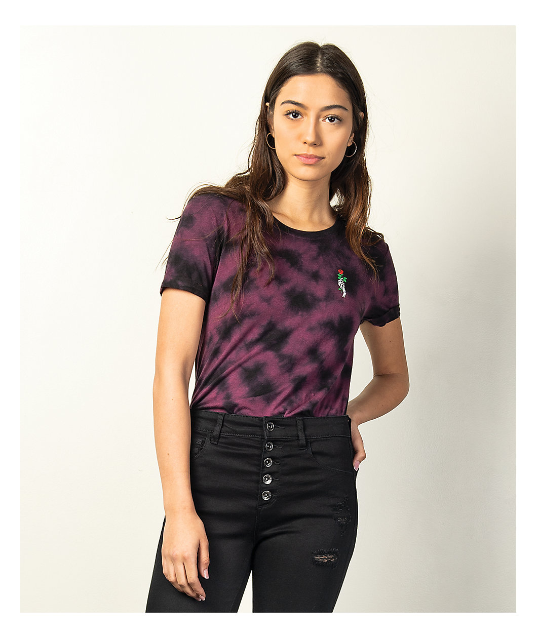 Empyre Yohanna Rose Purple Tie Dye T-Shirt